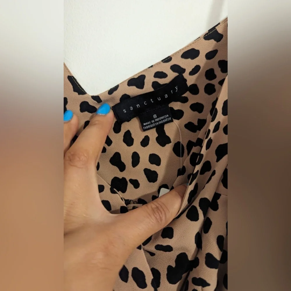 Anthropologie Sanctuary wrap it up spaghetti strap cheetah print dress - Picture 10 of 11